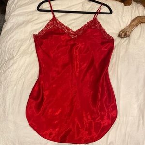Victoria secrete red lace top